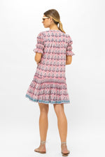 Load image into Gallery viewer, Smocked Drop Mini Dress in Bodrum Pink
