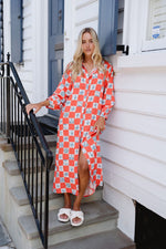 Load image into Gallery viewer, Sienna Midi Dress in Red Check
