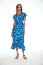 Load image into Gallery viewer, Havana Maxi Wrap Dress in Pacifica
