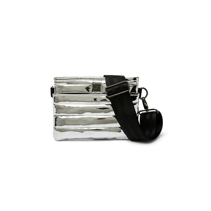 Bum Bag Crossbody in Silver Mirror