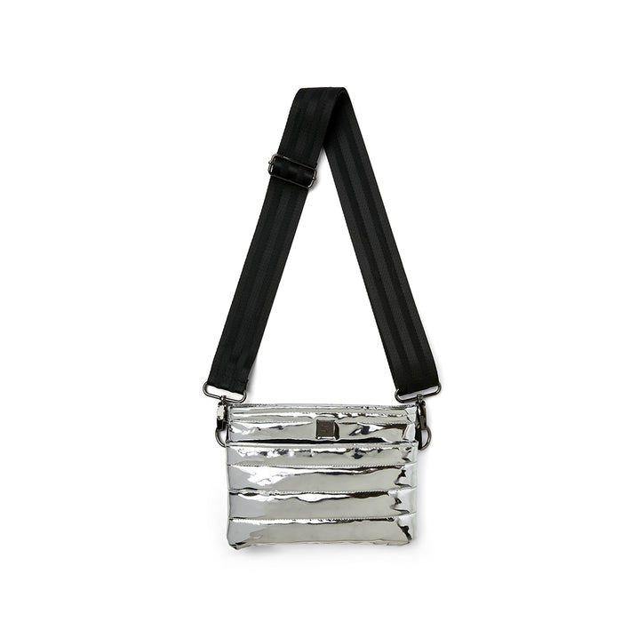 Bum Bag Crossbody in Silver Mirror