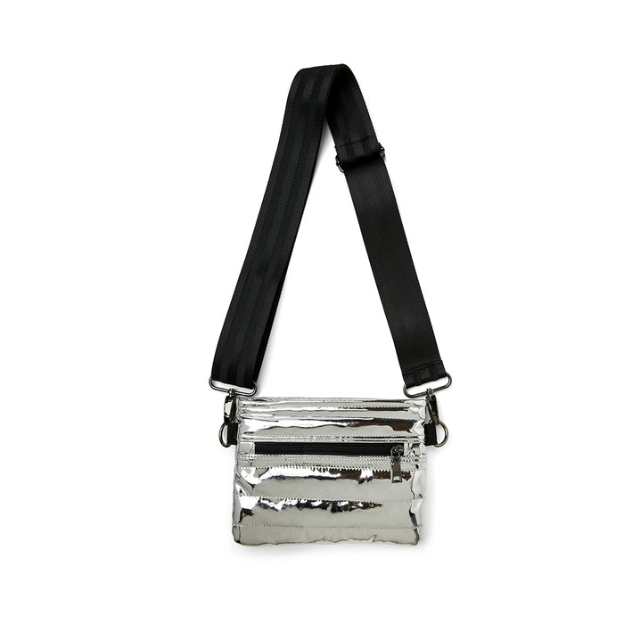 Bum Bag Crossbody in Silver Mirror