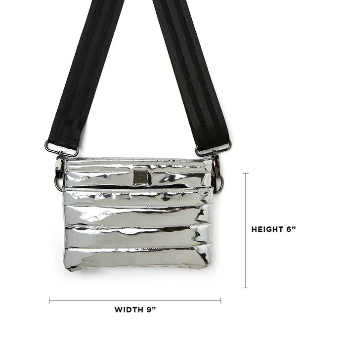 Bum Bag Crossbody in Silver Mirror