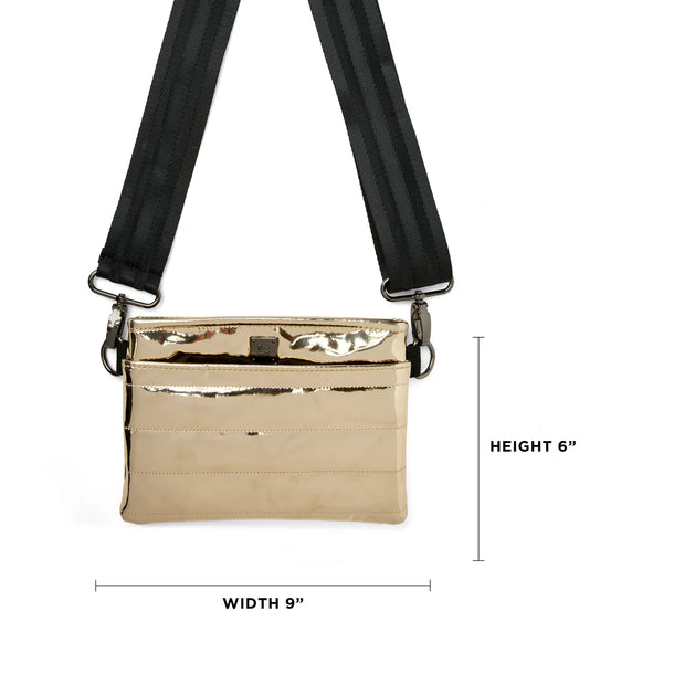 Bum Bag Crossbody in Gold Mirror