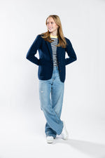 Load image into Gallery viewer, Milly Single Breasted Blazer in Navy
