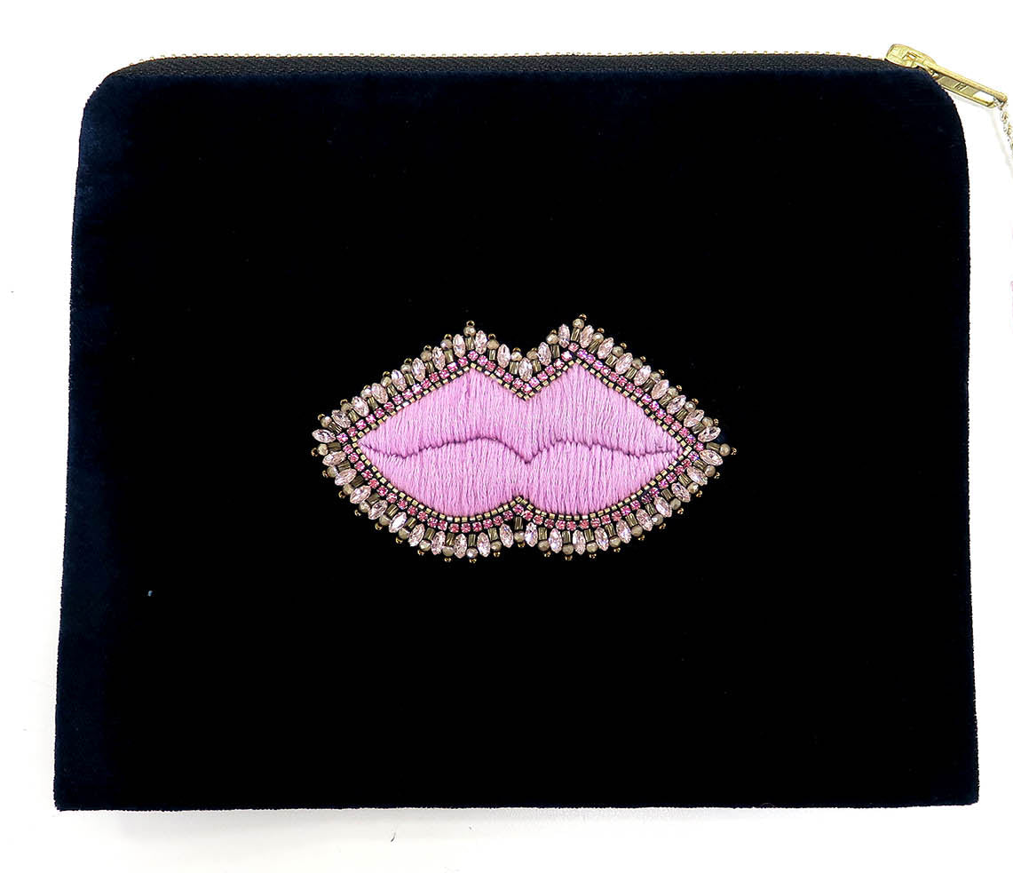 Big Lip Pouch in Navy