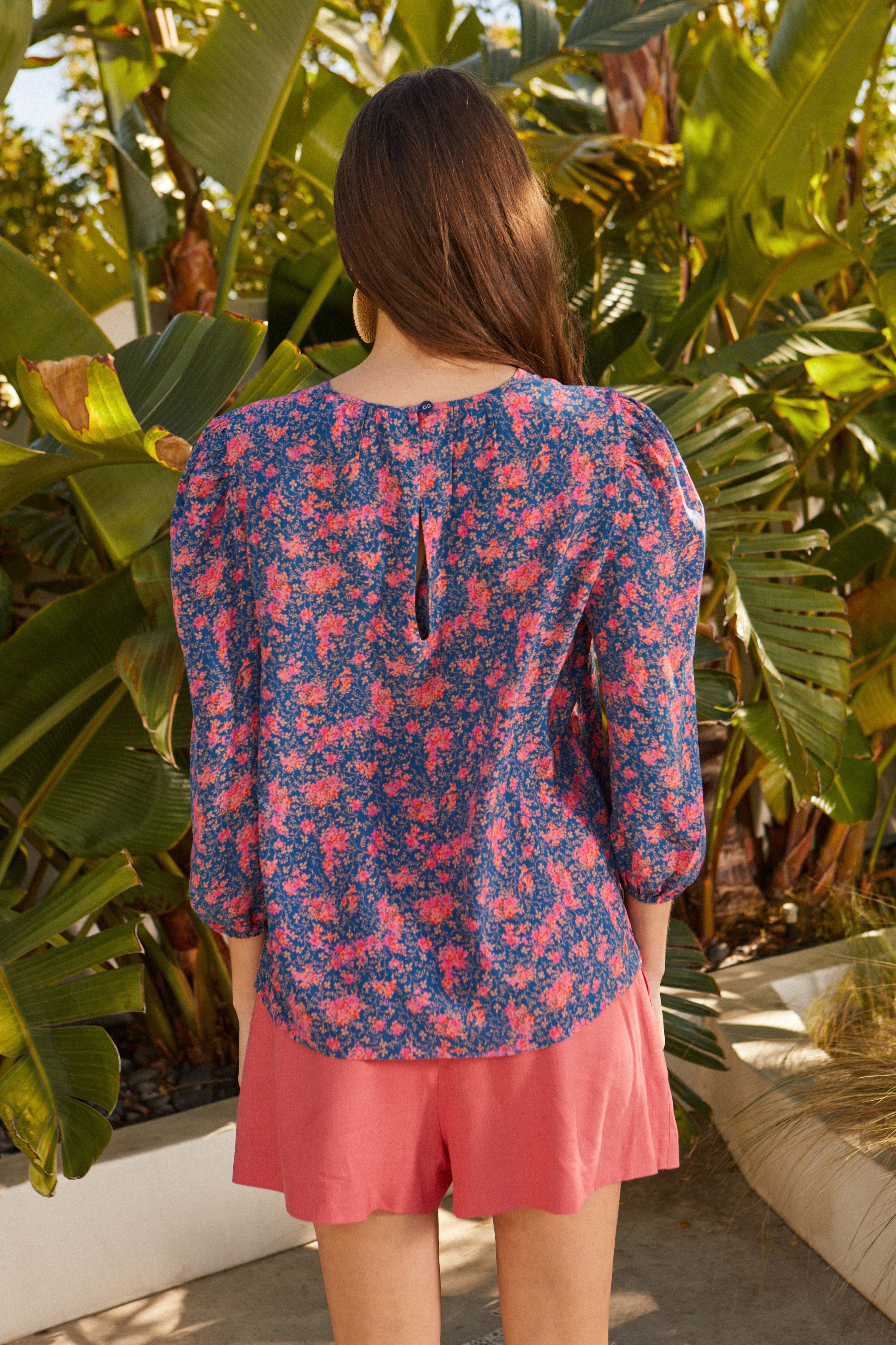 Kelly Top in Ditsy Garden