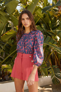Kelly Top in Ditsy Garden