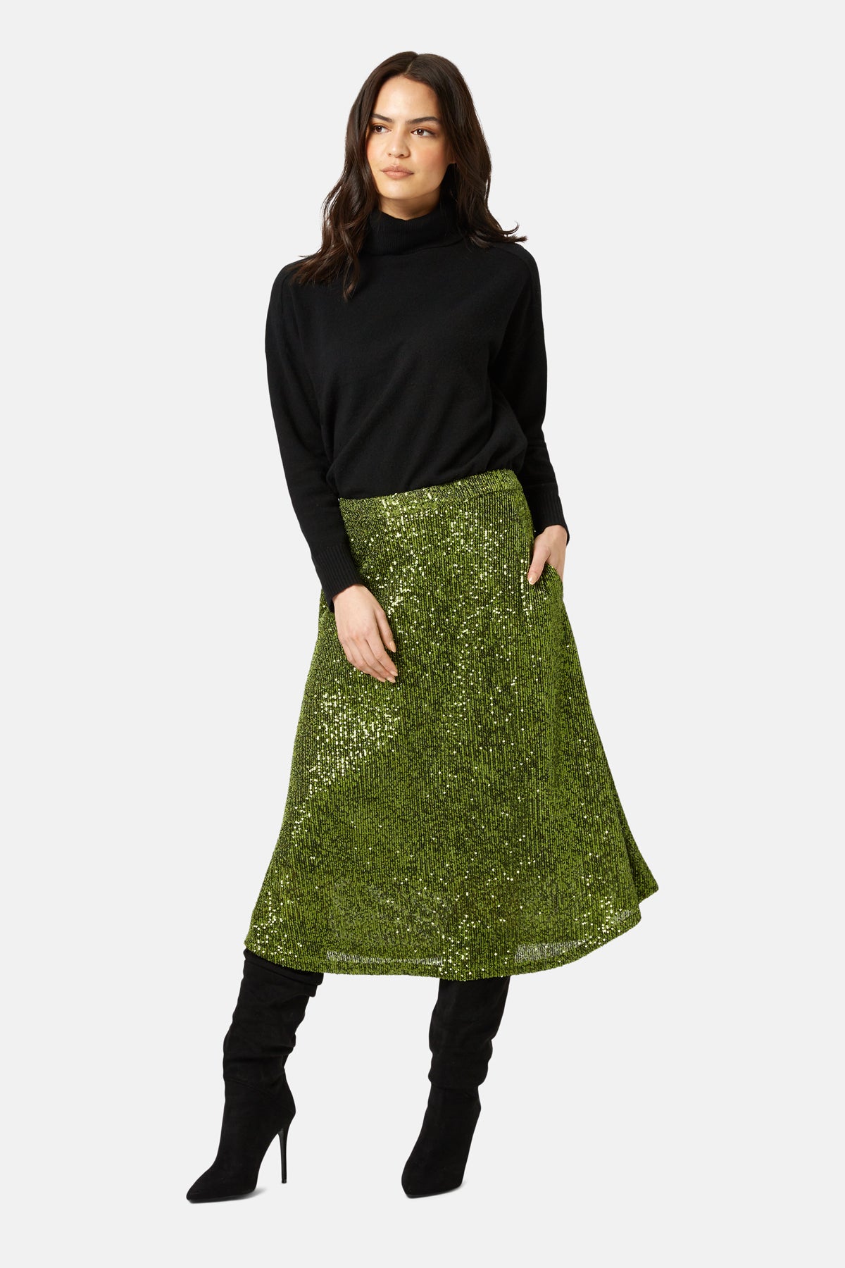 Crimson & Clover Skirt in Green