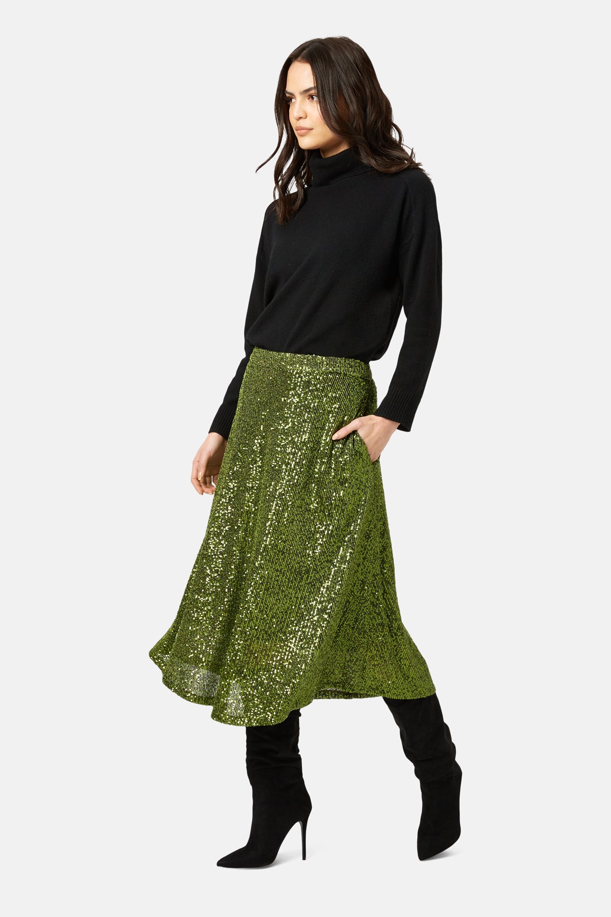 Crimson & Clover Skirt in Green