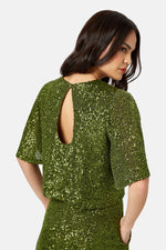 Load image into Gallery viewer, Crimson &amp; Clover Top in Green
