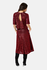 Load image into Gallery viewer, Crimson &amp; Clover Skirt in Wine
