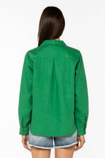 Load image into Gallery viewer, Carmine Long Sleeve Shirt in Green Foliage
