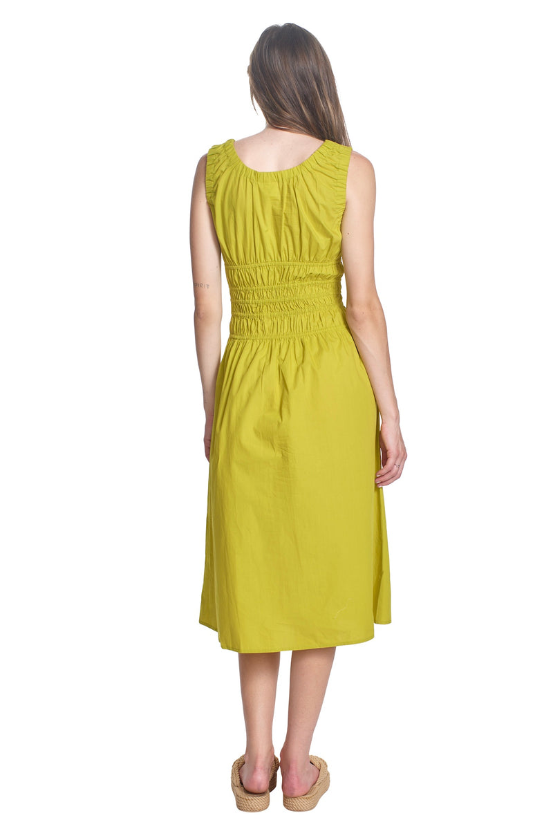 Saint James Dress in Chartreuse