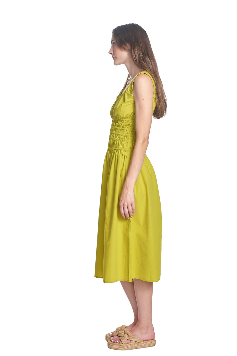 Saint James Dress in Chartreuse