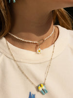 Load image into Gallery viewer, Blue Warbler Birds in Love Necklace
