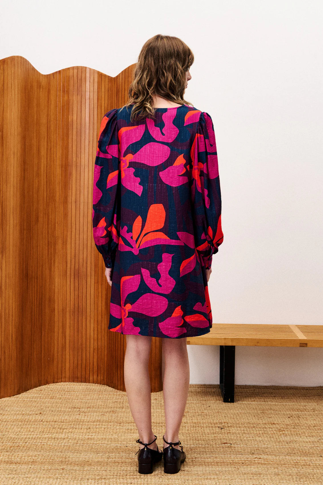 Callie Dress in Geometric Flowers