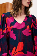 Load image into Gallery viewer, Callie Dress in Geometric Flowers
