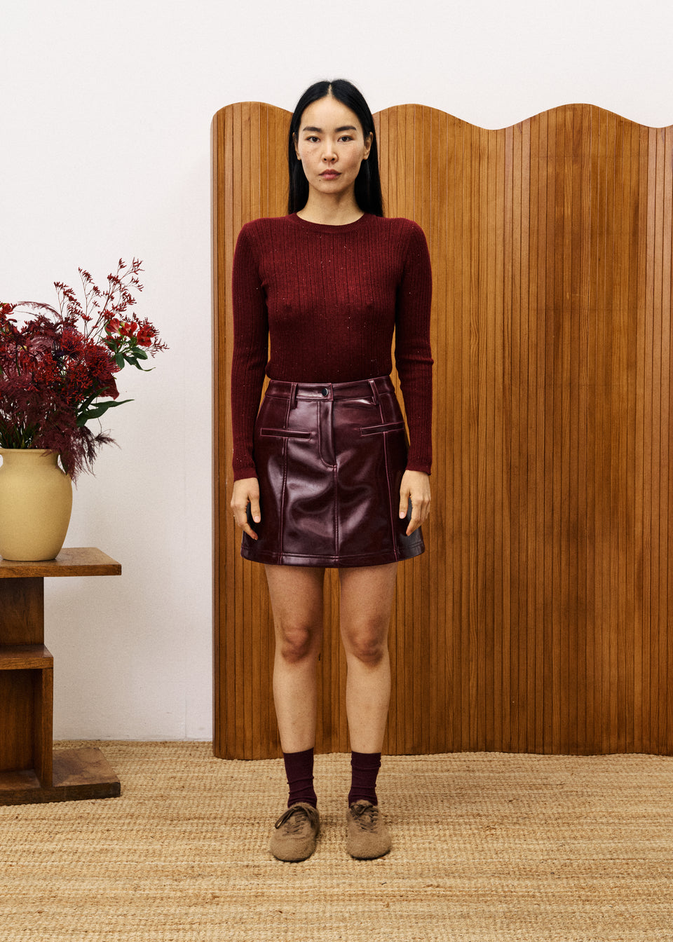 Geranium Sweater in Bordeaux