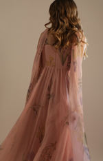 Load image into Gallery viewer, Claudette Gown in Peach Garden Multi
