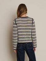 Load image into Gallery viewer, Courtney Crochet Cardigan in Seascape Stripe
