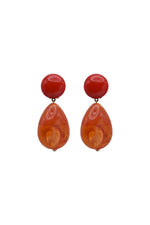 Load image into Gallery viewer, Cuba Clip On Earring in Orange Marl
