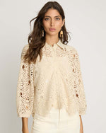 Load image into Gallery viewer, Juliette Top in Natural Lace

