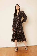 Load image into Gallery viewer, Mirabella Sparkle Scallop Dress in Black Multi
