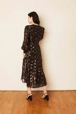 Load image into Gallery viewer, Mirabella Sparkle Scallop Dress in Black Multi
