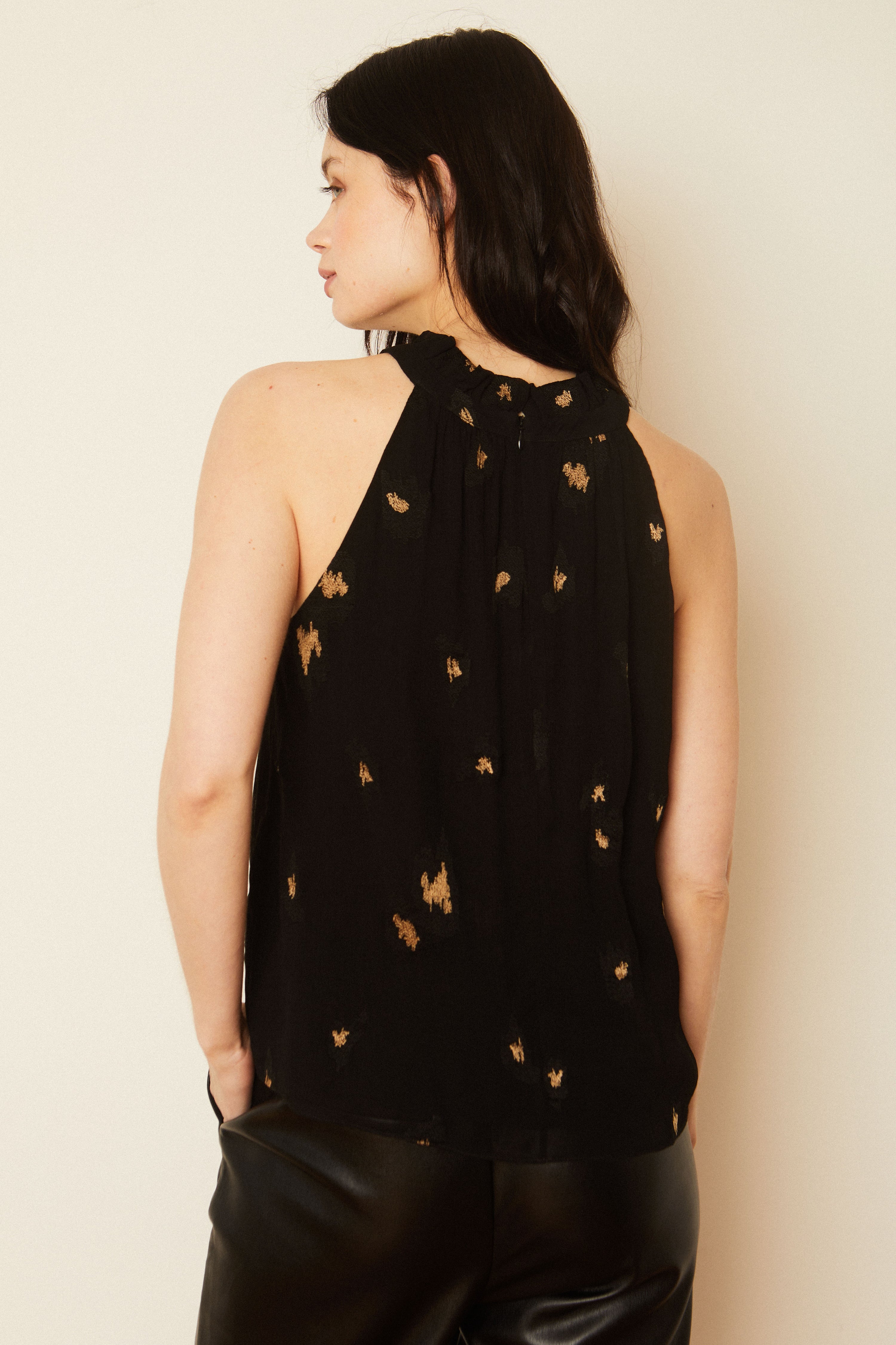 Hollie Jacquard Top in Starry Night