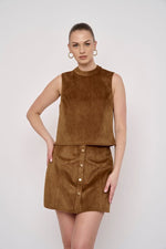 Load image into Gallery viewer, Tricia Top in Camel Suede
