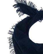 Load image into Gallery viewer, Distressed Triangle Cashmere Scarf in Sky Diver
