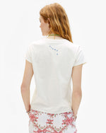 Load image into Gallery viewer, Classic Tee in Cream w/ Cobalt Californie
