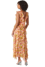 Load image into Gallery viewer, Claudita Dress in Golden Flora
