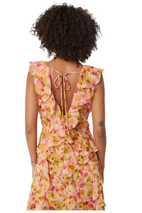 Claudita Dress in Golden Flora