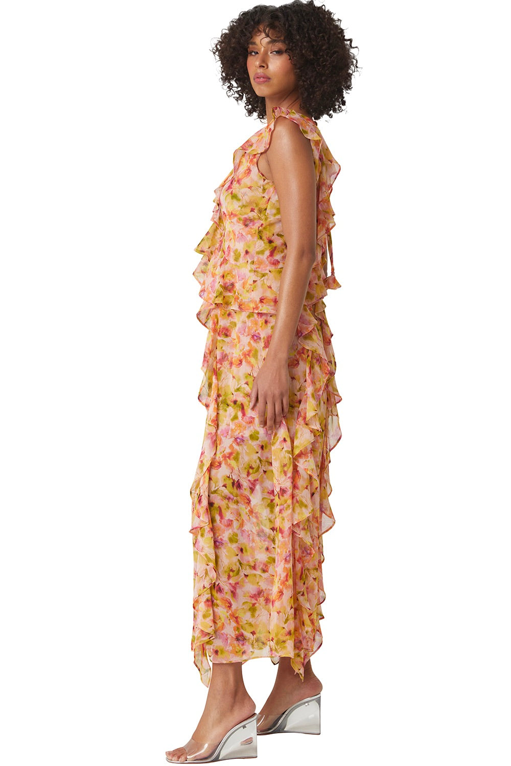 Claudita Dress in Golden Flora