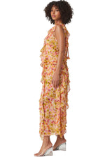 Load image into Gallery viewer, Claudita Dress in Golden Flora
