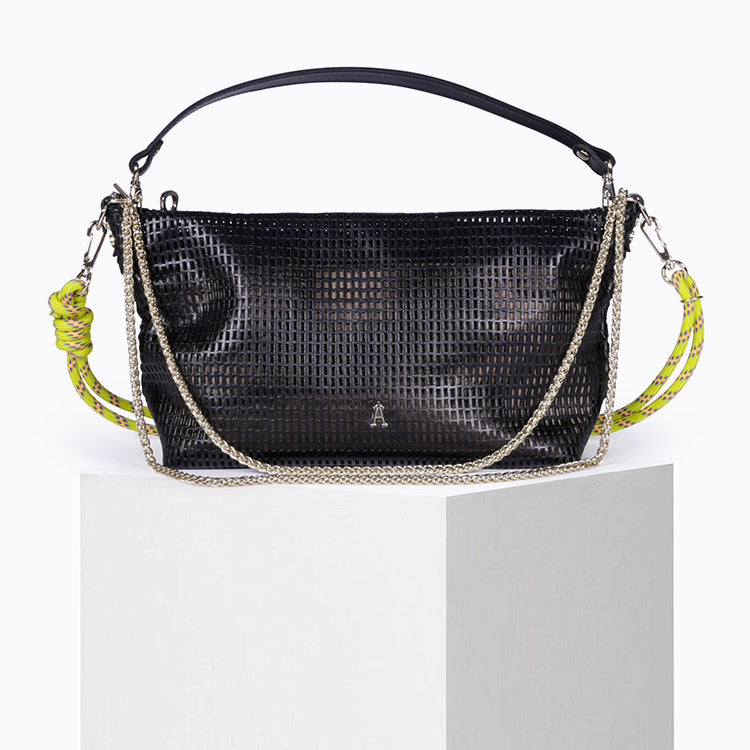 Coco Calf Leather Bag in Black