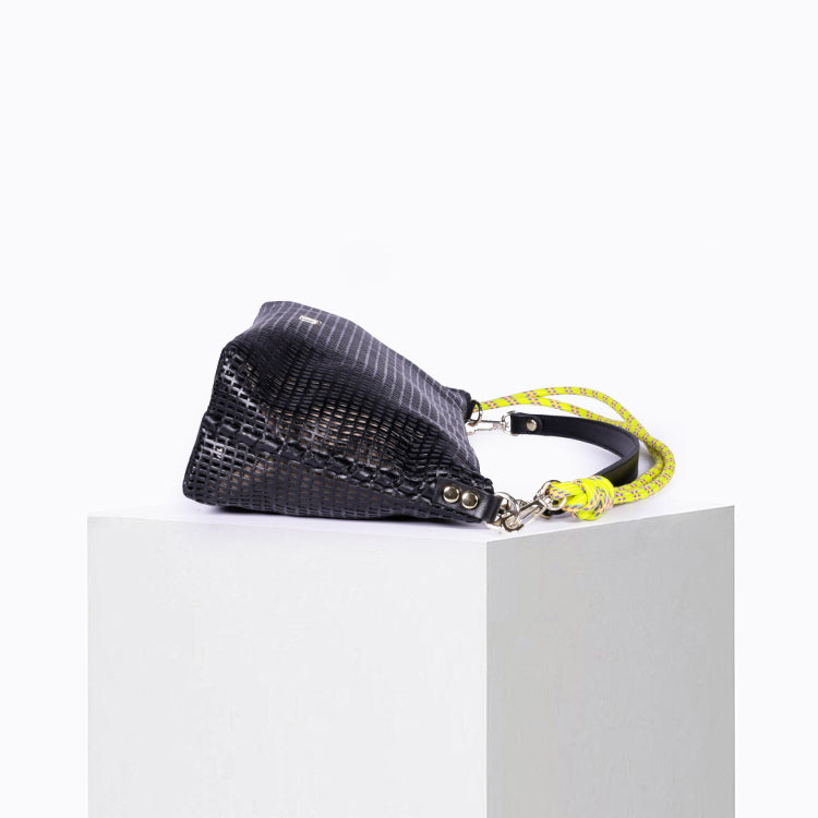 Coco Calf Leather Bag in Black