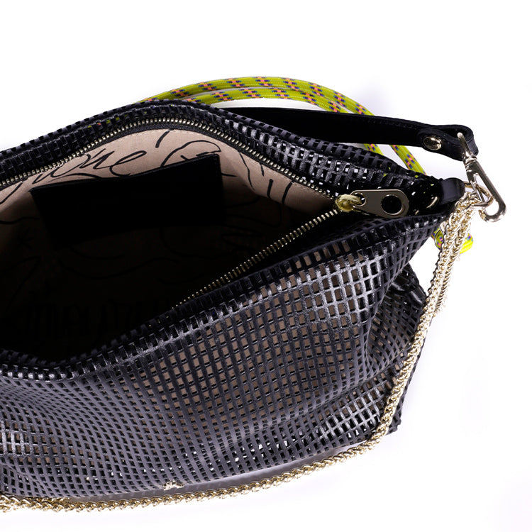 Coco Calf Leather Bag in Black