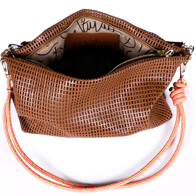 Coco Calf Leather Bag in Tan
