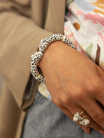 Load image into Gallery viewer, Leopard Kiss Bracelet in Black, White and Gold
