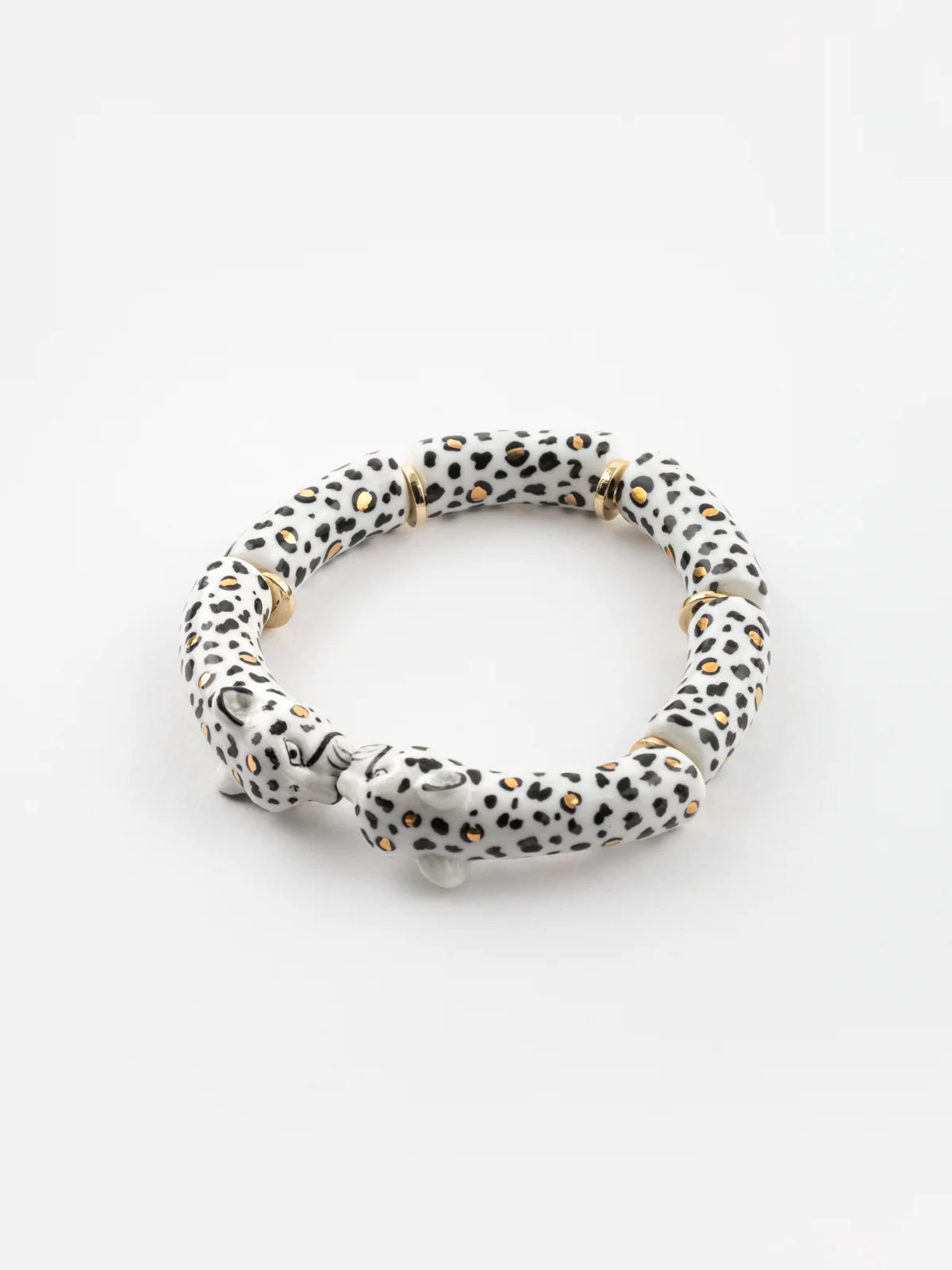Leopard Kiss Bracelet in Black, White and Gold