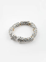 Load image into Gallery viewer, Leopard Kiss Bracelet in Black, White and Gold
