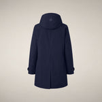 Load image into Gallery viewer, Embie Hooded Raincoat in Blue Black
