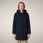 Load image into Gallery viewer, Embie Hooded Raincoat in Blue Black
