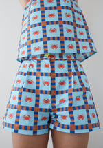 Load image into Gallery viewer, Ana Crab Short in Turq/Red
