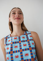 Load image into Gallery viewer, Ana Crab Top in Turq/Red
