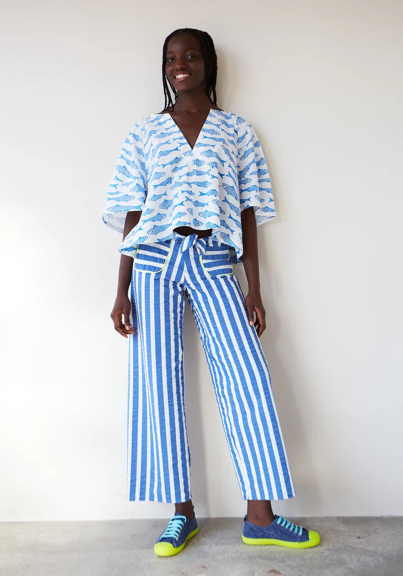 Soplo Fish Shirt in Blue