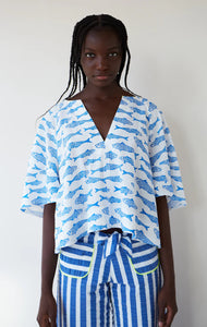Soplo Fish Shirt in Blue